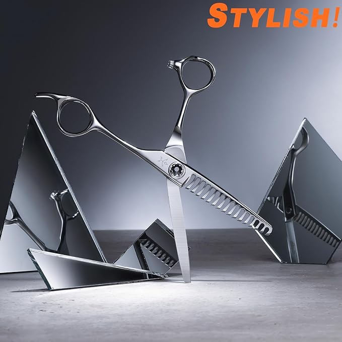 High-end Professional Hair Cut Thinning Scissors Hair Cutting Teeth Shears Barber Hairdressing Texturizing Scissor Extremely Very Sharp 6 Inch Stainless Steel Alloy For Men Women Salon& Home