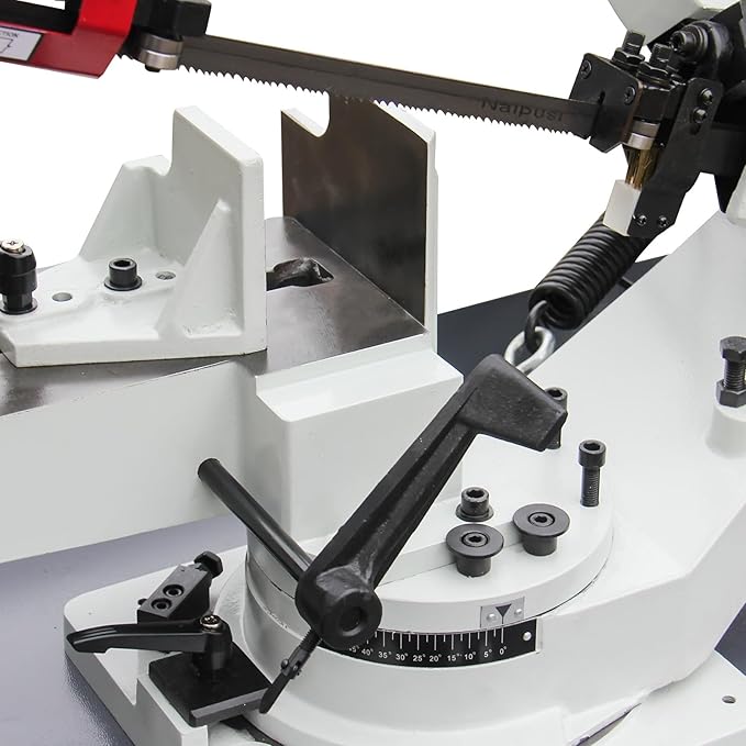 KAKA INDUSTRIAL Metal Band Saw,7inch x 8.25 inch (178x300mm) Rectangular,Adjustable 45°-90° Bow,1.5HP Metal Horizontal Band Saw,for Steel, Aluminum, Pipe Cutting in Workshops & Fabrication BS-712R