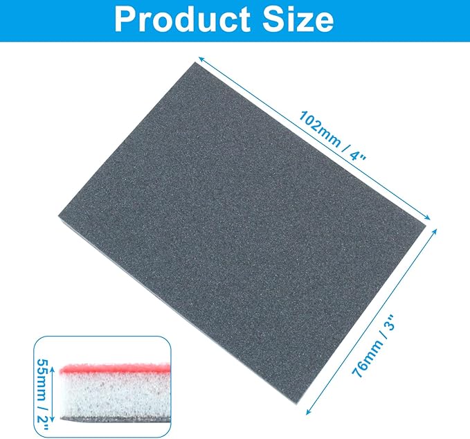 20Pcs 600 Grit Sanding Sponge, 4" x 3" Soft and Cozy Sponge Wet Dry Sandpaper, Ultra Fine Grit Sanding Sponge for Smooth Finishing