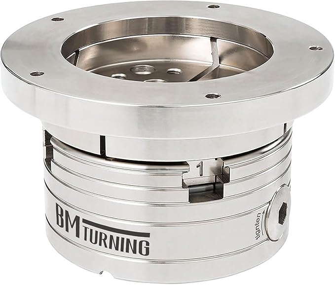 5??130mm Faceplate Ring for Woodturning Lathe Chucks, allows the workpiece to be securely clamped by the chuck's dovetail jaws,Compatible with Super NOVA 2, G3.