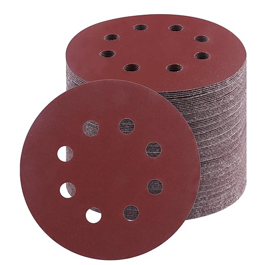 100 Pcs 5 Inch Sanding Discs 400 Grit, Round Hook and Loop Sandpaper for Random Orbital Sander
