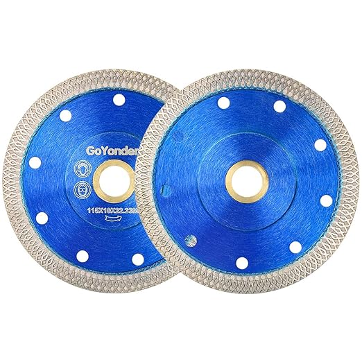 GoYonder 4.5 Inch Super Thin Diamond Saw Blade for Cutting Porcelain Tiles,Granite Marble Ceramics (4.5?쏝lue-3PCS)