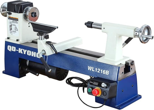 12" X 16-1/2" Wood Lathe Machine竊똙ariable-Speed 250-3200 RPM Digital Display Power Wood Lathes竊?/4HP,120V 1PH Wood Turning Lathe,VSR Woodworking Lathe For Precision Woodworking Projects