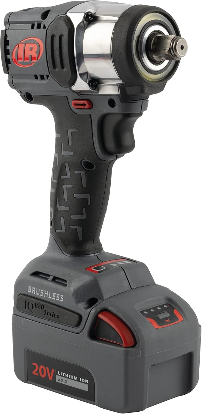 Ingersoll Rand W3151-K22 20V 1/2" Cordless Impact Wrench 2 Battery Kit, Mid-Torque, Compact, Pistol Grip