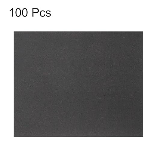 HARFINGTON 100pcs Sandpaper 600 Grit 9 x 11 Inch C-Weight Backing Silicon Carbide Abrasive Wet Dry Sanding Sheets for Wood Finishing, Metal Sanding, Automotive Polishing