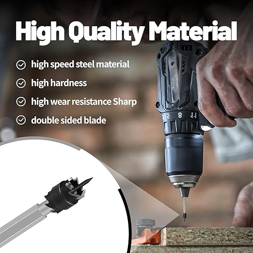 Spot Weld Cutter Set Double Sided,3/8" HSS Spot Weld Cutter Remover Drill Bits Hex Sheet Metal Hole Cutter Remover Kit for Power Drill Spot Welding, by NAKAO (16 Pcs)