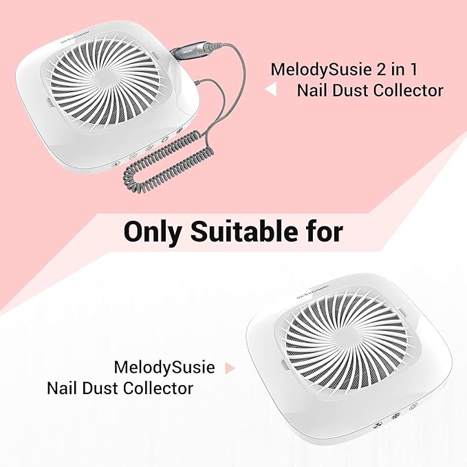 MelodySusie Nail Dust Collector Replacement Filter 4 Pack, Reusable Dust Filter for MelosySusie Nail Dust Collector Vacuum Fan Dust Collector Extractor Electric Dust Suction Machine