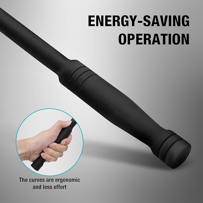 DURATECH Breaker Bar, 1/2'' Drive 24-Inch Breaker Bars Heavy Duty, with 240째 Flex Head, Spring-loaded Detent Ball, CR-MO Head, Premium Black Phosphate Finish