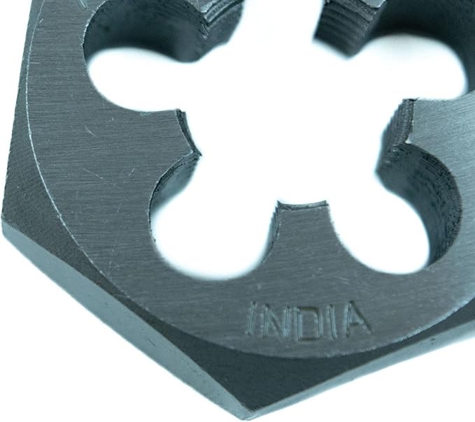 Century Drill & Tool, 98214, 5/8-18 NF, Hex Die, Precision Cut External Threads, High Carbon Alloy Steel