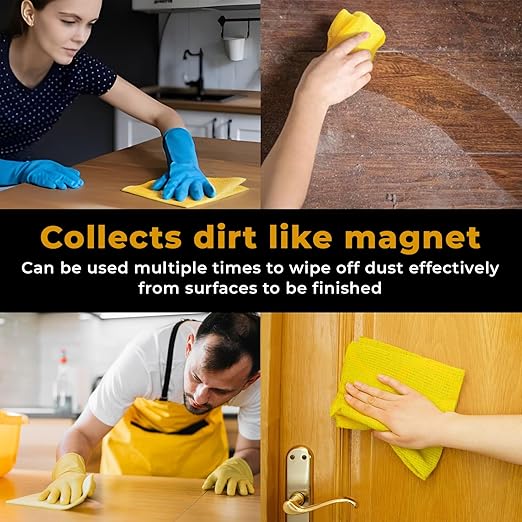 Eshazu Premium Tack Cloth (Pack of 12) ??Professional Grade Dust and Particle Remover for Woodworking and Painting ??Tack Rags for Surface Cleaning ??Silicone & Wax Free, Anti-Static