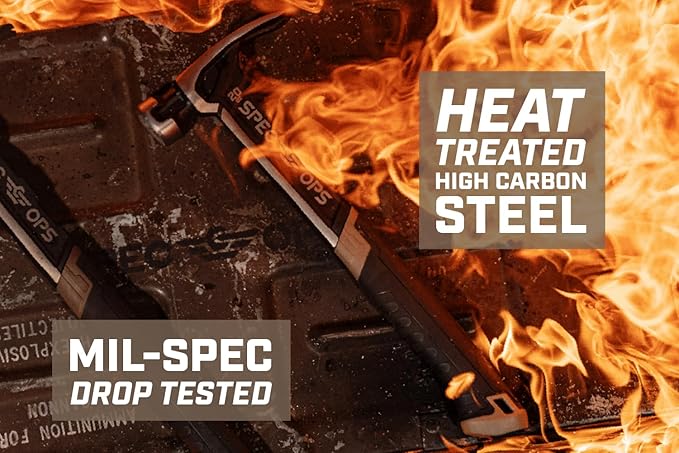 Spec Ops Tools Nailing Hammer, 16 Oz, Rip Claw, Smooth Face, Shock-Absorbing Grip, 3% Donated to Veterans