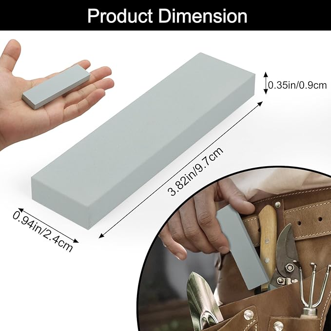 Segbeauty Mini 1000 Grit Whetstone, 1pcs 3.8in Portable Sharpening Stone for Pedicure Kit, Dual Grit Work Kitchen Knife Sharpening Stones Pocket Knife Sharpener Stone for Blade Scissors Sharpener Tool