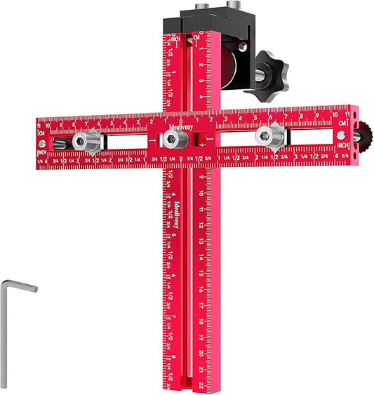 Cabinet Hardware Jig ??Adjustable Drill Guide Template for Knobs & Handles Precision Hole Locator for DIY Cabinet Installation Fits 2.5" to 7.5" Spacing