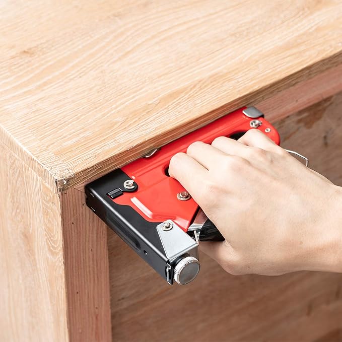 PHITRIC Upholstery Staple Gun Heavy Duty, 4 in 1 Stapler Gun with 6000 Staples, Remover, Manual Brad Nailer Power Adjustment Stapler Gun for Wood, Upholstery, Carpentry, Decoration DIY