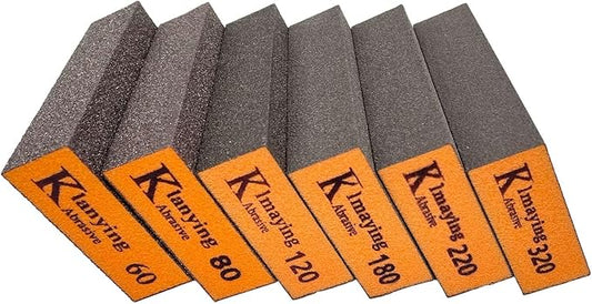 Sanding Sponge, 60-320 Grit Assortment Sanding Block, Wet and Dry Dual-use Sander Sponges for Drywall Metal, Sandpaper Sponge for Wood, Washable and Reusable