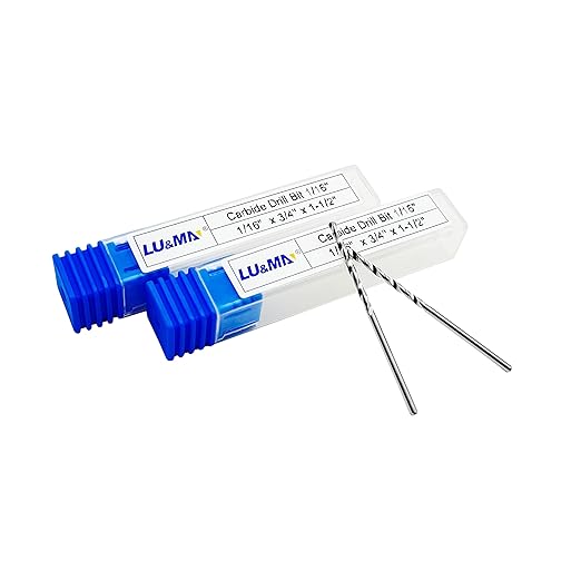 1/16" Solid Carbide Jobber Drill Bits with Straight Shank and 118째 Point Angle, Made from Tungsten Carbide Material,2-Piece