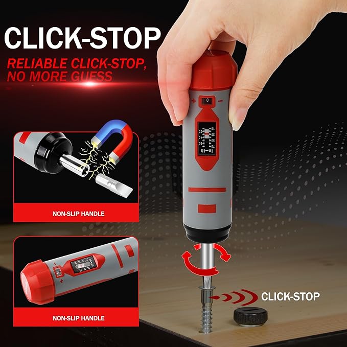 42Pcs Torque Screwdriver Set 10-70 Inch Pounds, 40 Bits - Hex,Torx, Flat,Phillip,Square andTorx Security Bits for Professional Maintenance竊똀ccurizing Scope Mounting and Bicycle Repairing