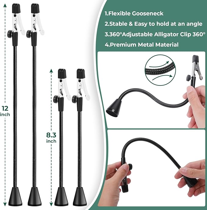 Super Magnetic Helping Hands Soldering Station, Third Hand Soldering Tool with Alligator Clips,PCB Circuit Board Holder,4 Flexible Gooseneck Arms & Non-slip base for Electronic Repair Soldering Hobby