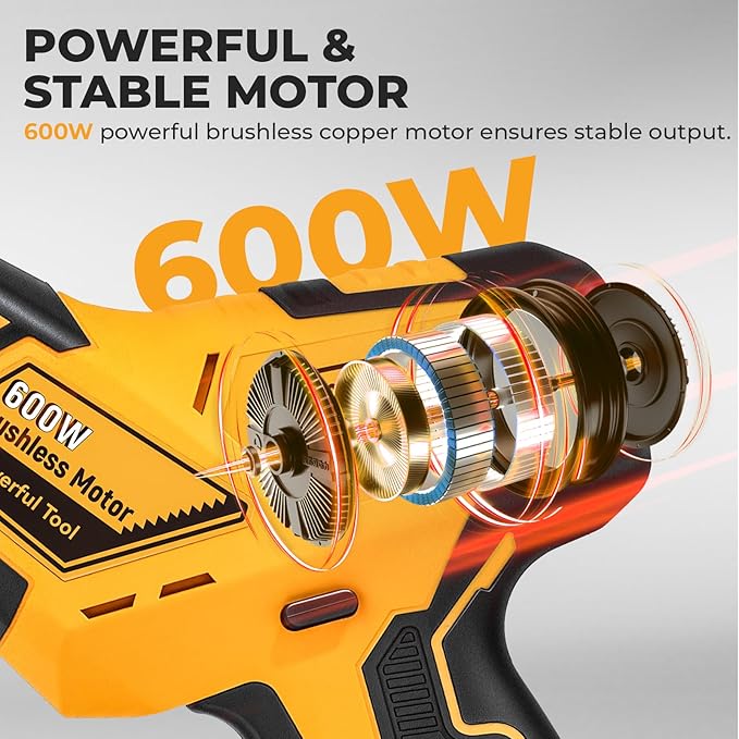 Newhai Cordless Electric Bone Saw, 600W Handheld Butcher Tool with 3000mAh Battery, Variable Speed Home Butcher Saw with 5 Blades for Cutting Ribs, Frozen Meat, Poultry Bones