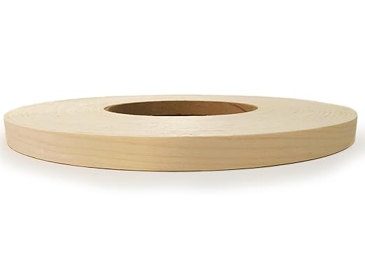 Edge Supply Birch 3/4??X 250' Roll of Plywood Edge Banding ??Pre-glued Real Wood Veneer Edging ??Flexible Veneer Edging ??Easy Application Iron-on Edge Banding for Furniture Restoration ??Made in USA