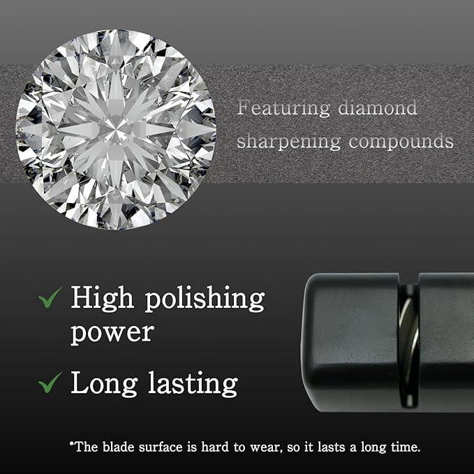 dretec Japanese Knife Sharpener(Ceramic and Diamond), for Kitchen Knives, Made in Niigata, Japan