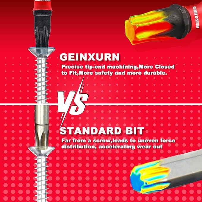 30 Pieces (T7-T40) Impact Screwdriver Bit Set, Magnetic Multi-Torx Head Power Bits,S2 Alloy Steel Star Bits with 1 Pc Impact Bit Holder and Storage M-Box