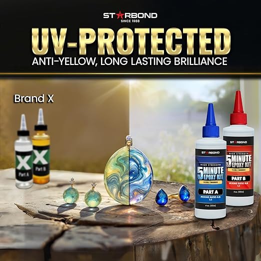 8 oz. XL Starbond 5 Minute Epoxy Pro Kit??Flexible Toughened (2,600 lb Shear Strength), Easy to Use, Fast Setting Glue ??Compatible with Metal, Plastic, Wood, Ceramics, Glass and More