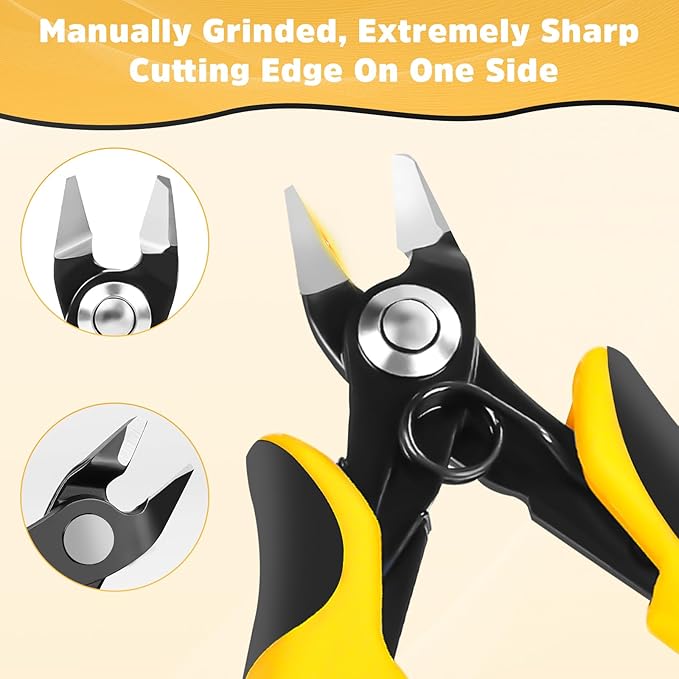 O?셎hine Single-Edged Sprue Cutter for Beginner, Single Blade Gunpla Gundam Hobby Model Kit Nippers & Clippers, Model Snips for Plastic Models, A Plastic Sheath Included