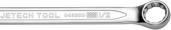 Jetech 1/2 inch Combination Wrench (12 Pack) - Durable SAE Inch Cr-V Steel High Strength Spanner in Sand Blasted Finish