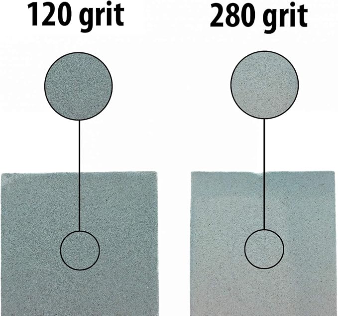 ASR Outdoor 8" Dual Grit Knife Blade Sharpener Bench Sharpening Stone, 120/240 Grit