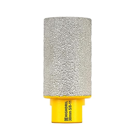 HIGHDRIL Diamond Milling Bit for Enlarging and Shaping Hole,Diameter 30mm (1-1/7") Dry Drilling Core Bit for Porcelain,Hard Ceramic,Granite and Marble