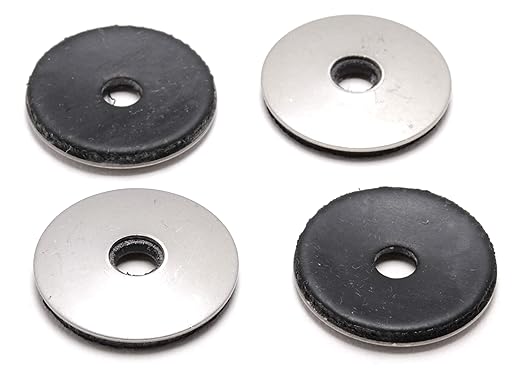 Bolt Dropper 1/4" x 1" Stainless Steel EPDM Bonded Sealing Washers (50 Pack), 1" OD Neoprene Backed Corrosion Resistant Load Distribution Water Tight Seal by Bolt Dropper