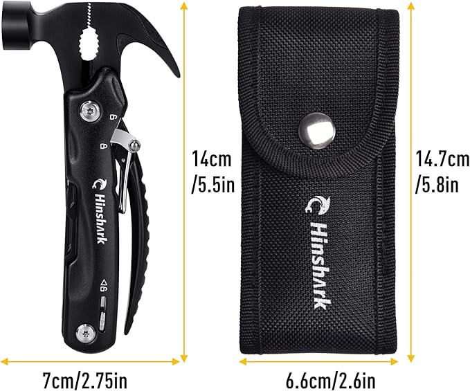 Stocking Stuffers Gifts for Men 12 in 1 Hammer Multitool, Mens Gifts for Christmas, Anniversary Birthday Gifts for Men Dad Husband Him Grandpa, White Elephant Gifts for Adults, Cool Gadgets Tools