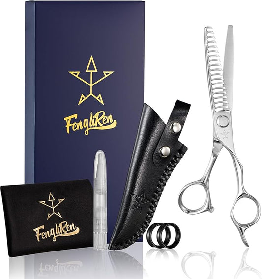 High-end Professional Hair Thinning Scissors Hair Cutting Teeth Shears Barber Hairdressing Texturizing Scissors Extremely Very Sharp 6.3 Inch Dynamic Steel Alloy For Men Women Salon & Home