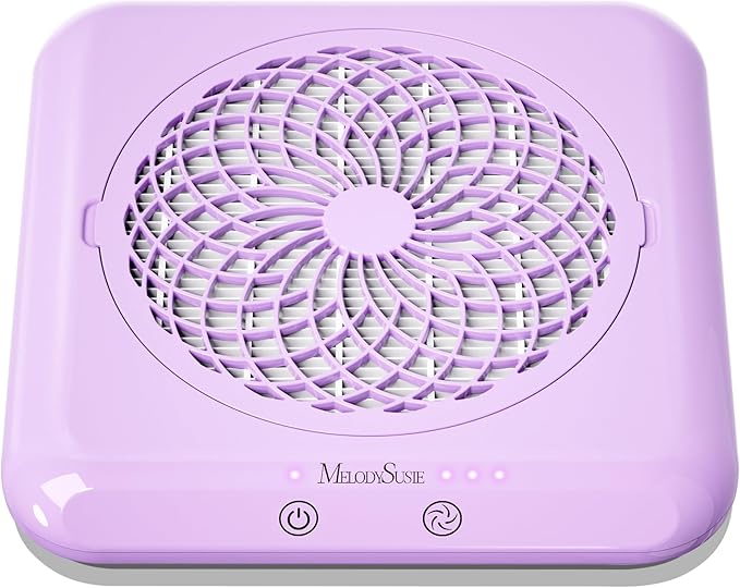 MelodySusie Professional Nail Dust Collector with Max Suction Power,SProF 4500RPM Nail Vacuum Fan with 3 Suction Modes,Touch Control & 360-Degree Capture Trusted Tool for Nail Tech & Salon Use,Purple
