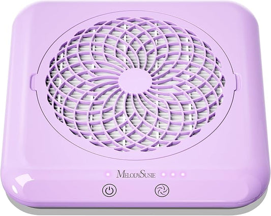 MelodySusie Professional Nail Dust Collector with Max Suction Power,SProF 4500RPM Nail Vacuum Fan with 3 Suction Modes,Touch Control & 360-Degree Capture Trusted Tool for Nail Tech & Salon Use,Purple