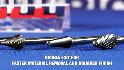 Drill America 12 Piece Carbide Burr Set, DUL Series