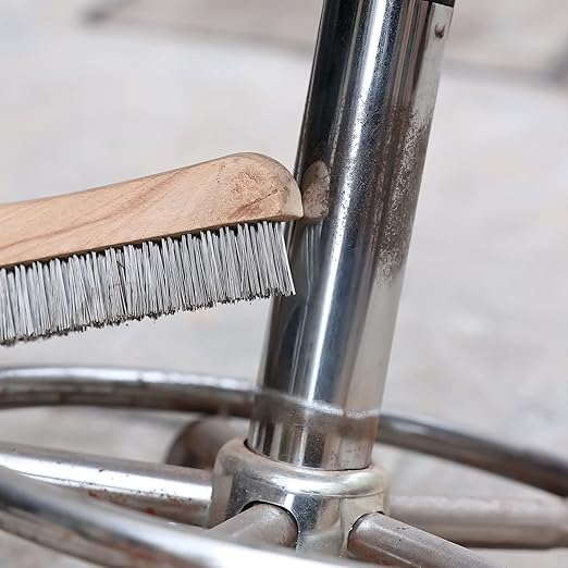 Wood Handle Wire Scratch Brush Sets (6, 6PACK-10IN 4X6Rows Stainless Steel Wire Scratch Brushes with Beech Wood Handle)