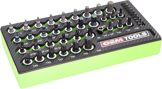 OEMTOOLS 23992 44-Piece Torx Socket Set, Ideal Torx Bit Set for Automotive Work, Heat Treated Alloy Steel Set, Posi-Grip Design, Rust-Resistant Finish, Tool Box Organizer EVA Tray Include