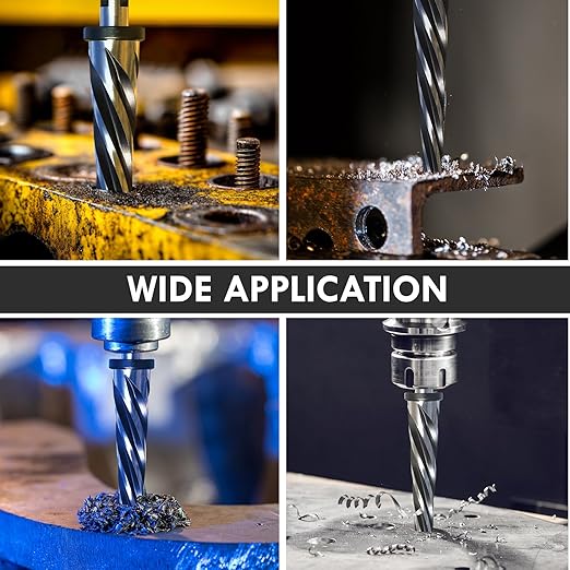 9/16" Bridge Construction Reamer, M2 HSS Taper Chucking Reamer Drill Bit with 5-Spiral Flutes Design for Steel, Alloy, Aluminum, Wood and Plastic