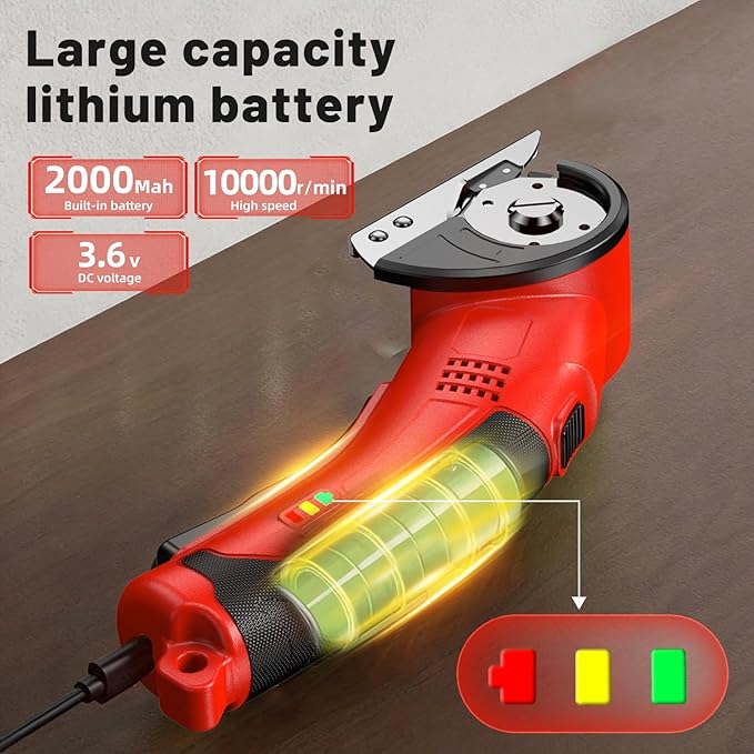 Cordless Electric Scissors Cutter Electric Scissors for Cardboard, Fabric,Carpet,Leather,Box