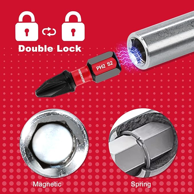 5PACK Stainless Screwdriver Bit Holders,Multi Length Extension Socket Drill Bit Magnetic Holder Hex Shank Quick-Change Drill Bit Guide(2" 2.5" 3" 4" 6")
