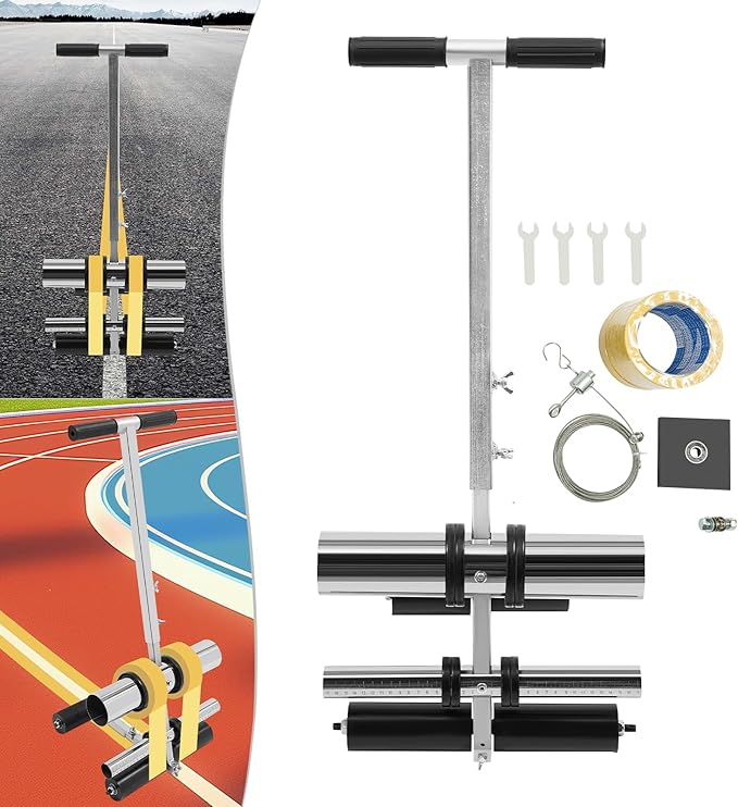 Floor Tape Applicator Court Line Machine, Basketball Court Marking Tool Kit for Driveway