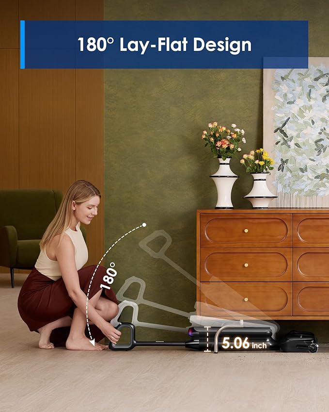 Tineco Wet Dry Vacuum Cleaner 22kPa Suction Floor Cleaner Mop, 50 Min Runtime, iLoop Smart Sensor, DualBlock Anti-Tangle Design, 185??Flashdry, Dual-Edge Cleaning, 180째 Lay-Flat, Floor One S7 Artist