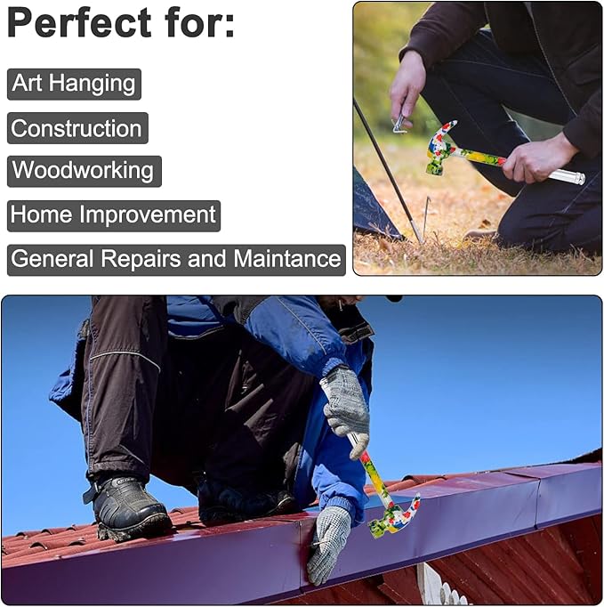 YOUMI 6 in 1 Floral hammer with screwdriver tool package, anti-corrosion and anti-rust hammer,including Phillips and flat screwdriver,the best gift for Christmas, Birthday, Valentine's Day (pink)