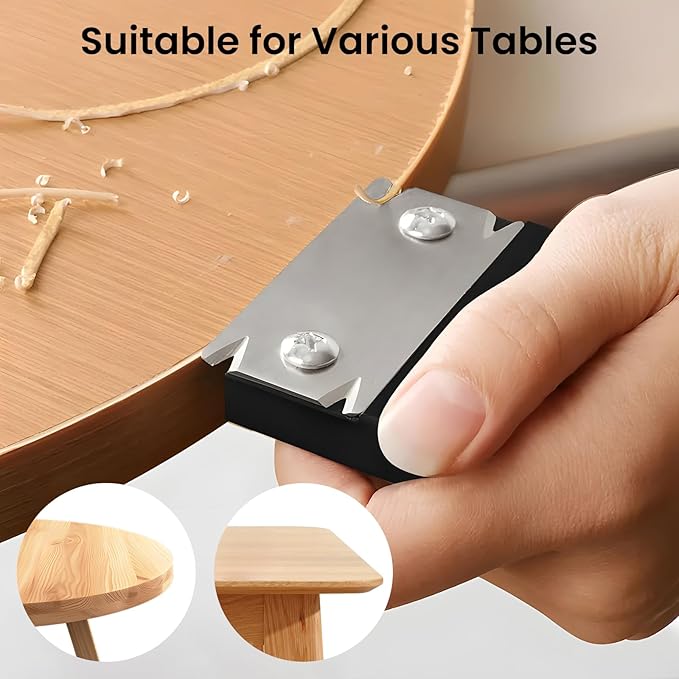 Edge Banding Trimmer,Complete Kit with 4 Pcs Replacement Blades for Precise Trimming of PVC, ABS & Wood Veneer in Furniture Repair and DIY Projects