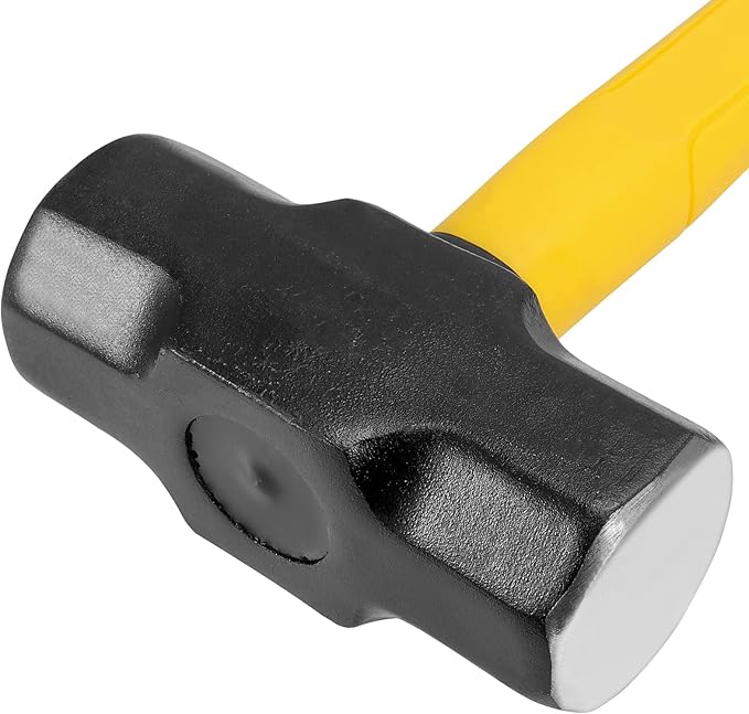 2 PCS 14 Inch 4 Lb Sledge Hammer, 4 Pound Drilling Hammer With Fiberglass Handle, Forged Steel Construction Non-Slip Shock Absorbing Grip for Construction, Industrial, Home Use