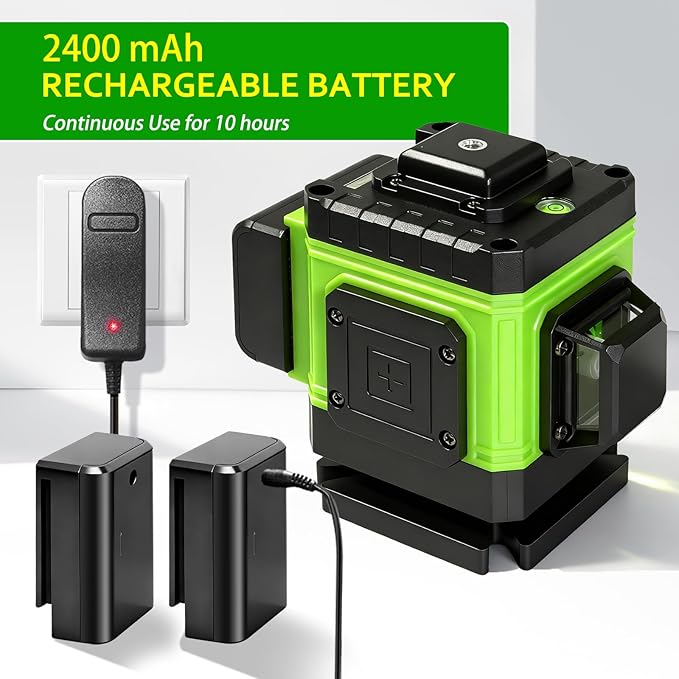 Laser Level - 360 Laser Level Self Leveling Green Lazer Leveler 360 Self Leveling for Construction, Tile, Home Renovation, Picture Hanging, green 2D laser level