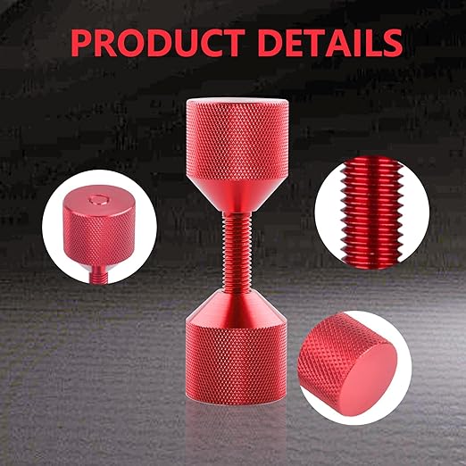 4 Pcs Flange Two Hole Pins - Aluminum Alloy 2 Hole Pins, 1-1/8??& 1-5/8'' Two Hole Pins - Red