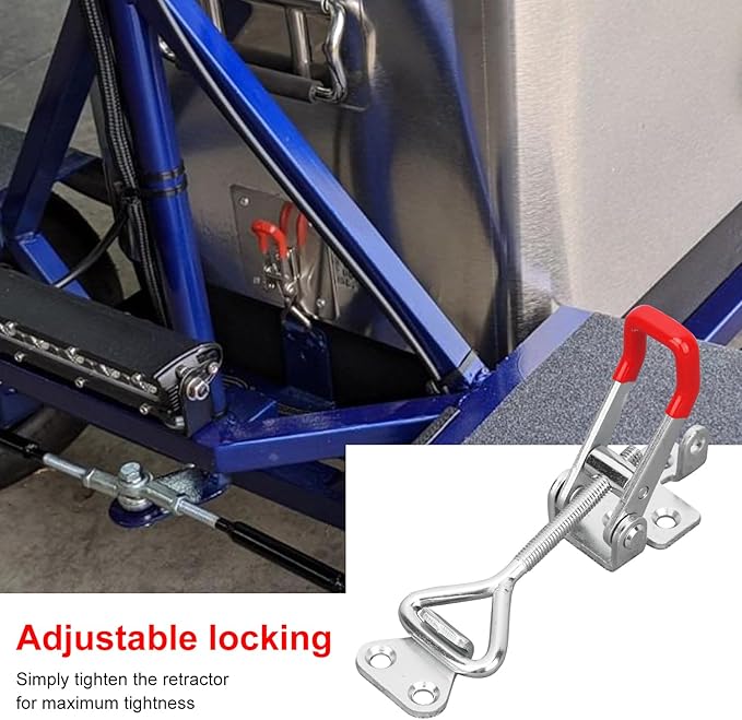 GENHAKON 12 Pack Toggle Latch Clamps, 4002 Duty U-hook Latches for Wood Boxes and Woodworking Craft, Adjustable Clamp with 485lbs Holding Capacity